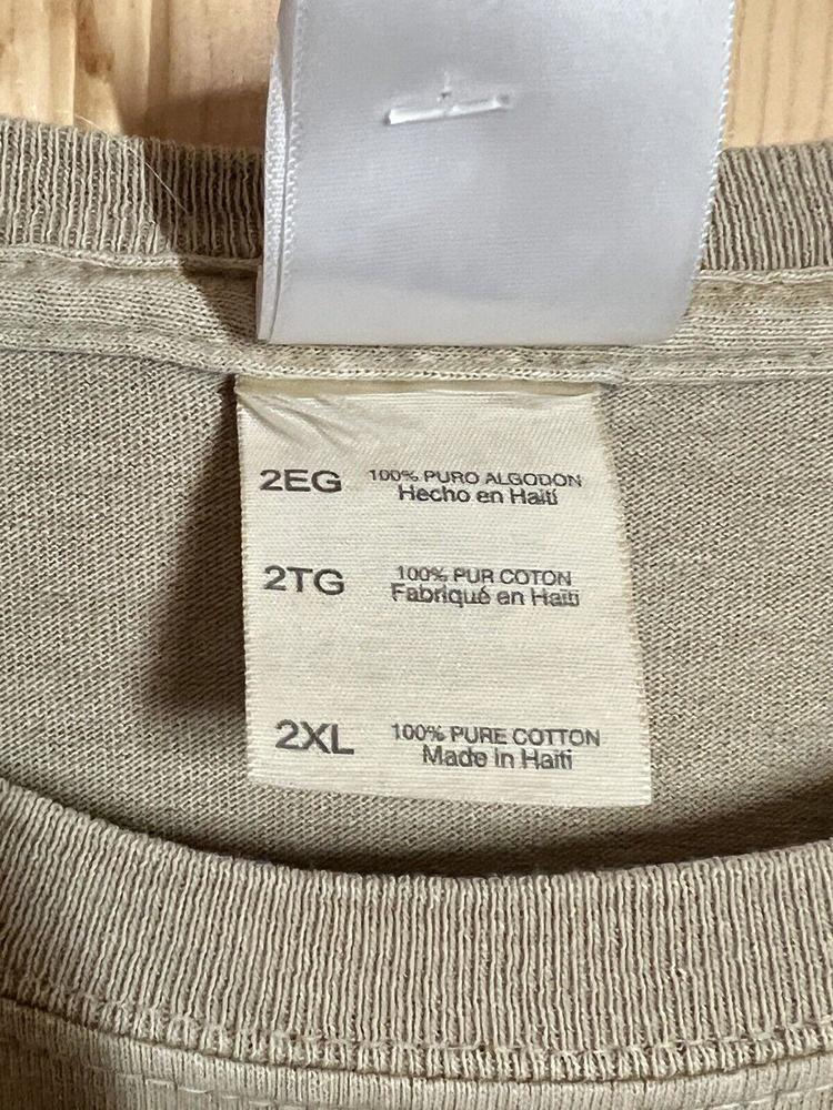 Y2K Bubba Gump Shrimp Co. T-shirt Santa Monica Double Sided Tan sz 2XL NWT - Picture 7 of 9